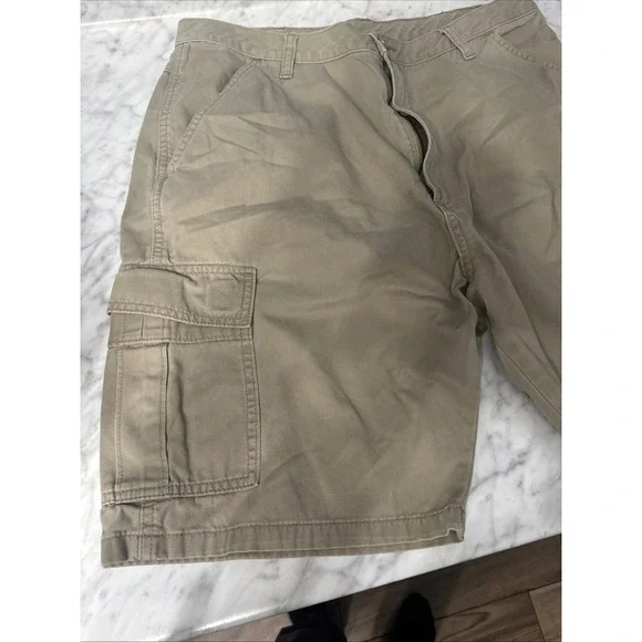 Wrangler Cargo Shorts Mens 34 60BPWGR Khaki Ripstop Outdoor Hiking - Picture 2 of 14
